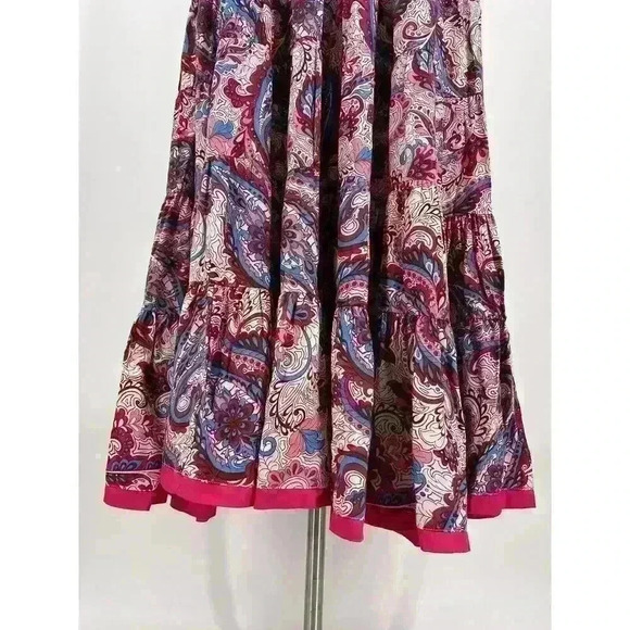 Soft Surroundings Kara Maxi Dress Size 3X Short Sleeve Paisley Tiered Skirt NWT - Picture 7 of 11